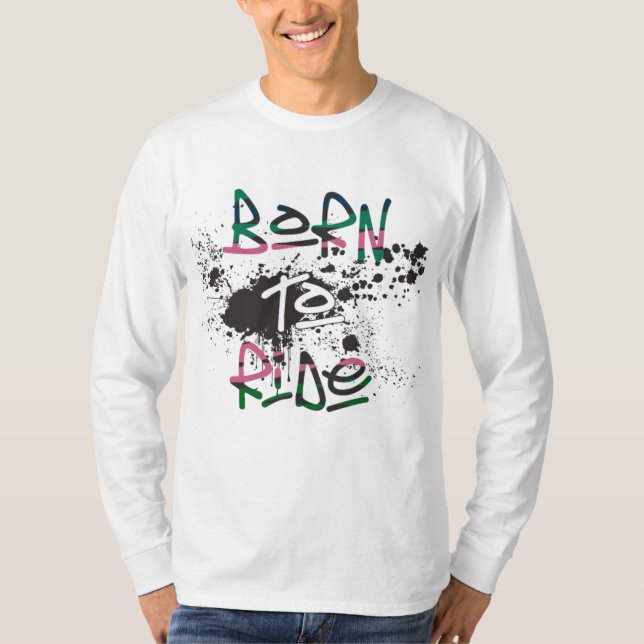 Nascer para a camiseta básica de capa longa (Frente)