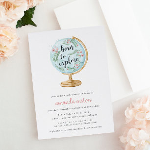 Nascer para explorar o convite para o Chá de frald