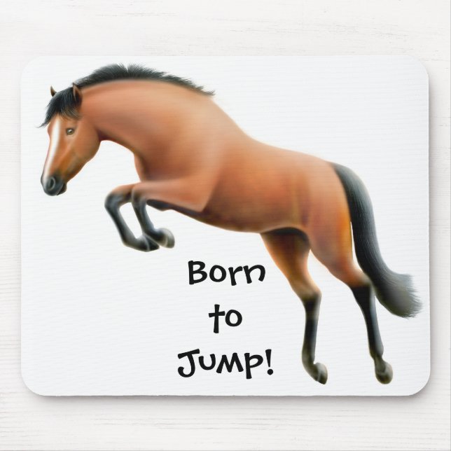 Nascer para saltar o cavalo Mousepad do (Frente)