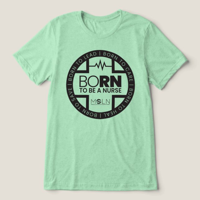 Nascer Para Ser Uma Camisa T De Mistura Tripla De  (Design frontal)