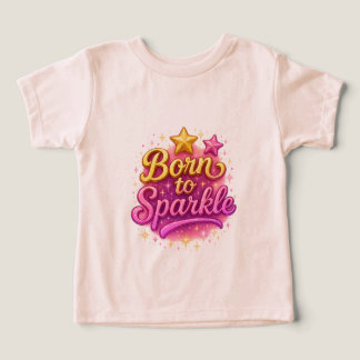 Nascer para Sparkle Toddler Girl Tee