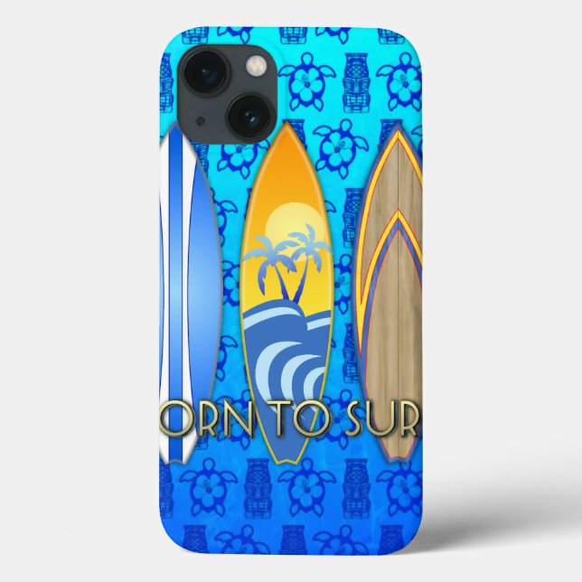 Nascer para surfar Tiki azul (Verso)