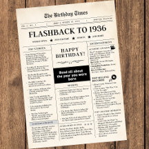 Nascido em 1936 Jornal Mock sepia