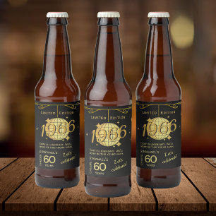 Nascido em 1966 Conjunto de rótulos de cerveja par
