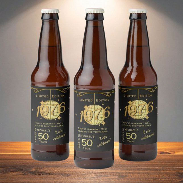 Nascido em 1976 Conjunto de rótulos de cerveja par (Criador carregado)