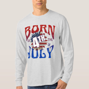 NASCIDO NO DIA 4 DE JULHO Camiseta