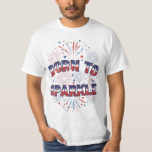 Nascido para Brilhar – Camiseta de Fogos Patriótic
