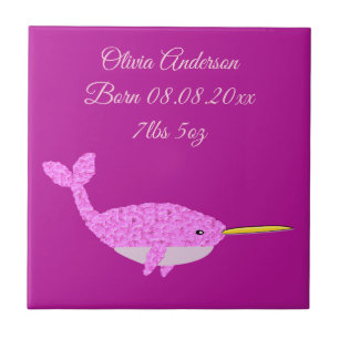 Nascimento bonito e personalizado da Menina Rosa