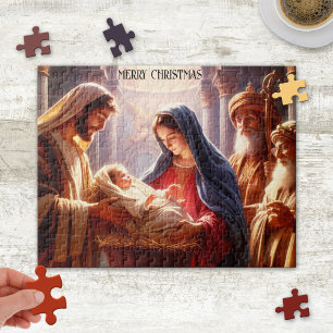Nascimento da Quebra-cabeça de Natal do Cristo de