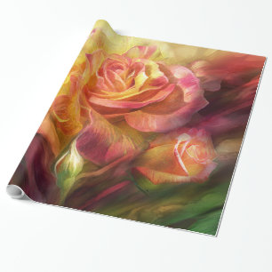 Nascimento de um papel de embrulho da arte do rosa