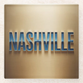 Nashville Blue Gold Coaster Set