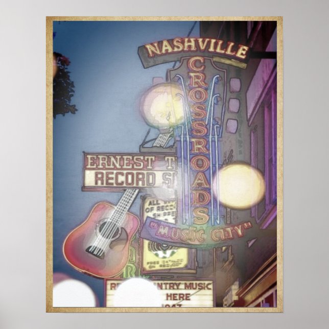 Nashville Music City Poster (Frente)