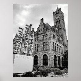 Nashville poster preto e branco