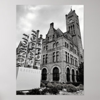 Nashville poster preto e branco