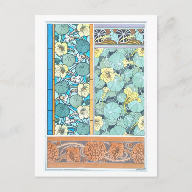 Nasturtium como cartão postal de objeto decorativo (Frente)