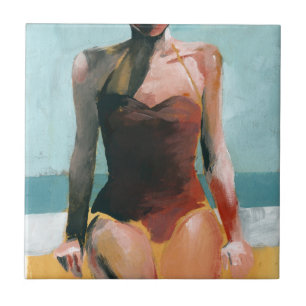 Natação Vintage - maiô vermelho