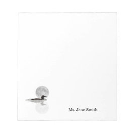 Natações De Lua No Bloco De Notas