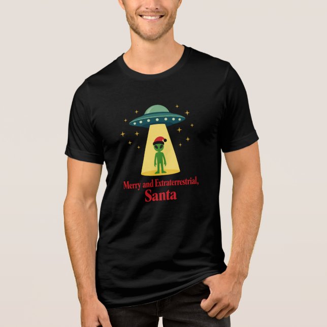 Natais de ficção científica vintage alienígena OVN (Frente)