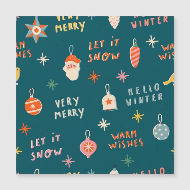 Natais vintages 2020: Padrão Ornamental (Frente)