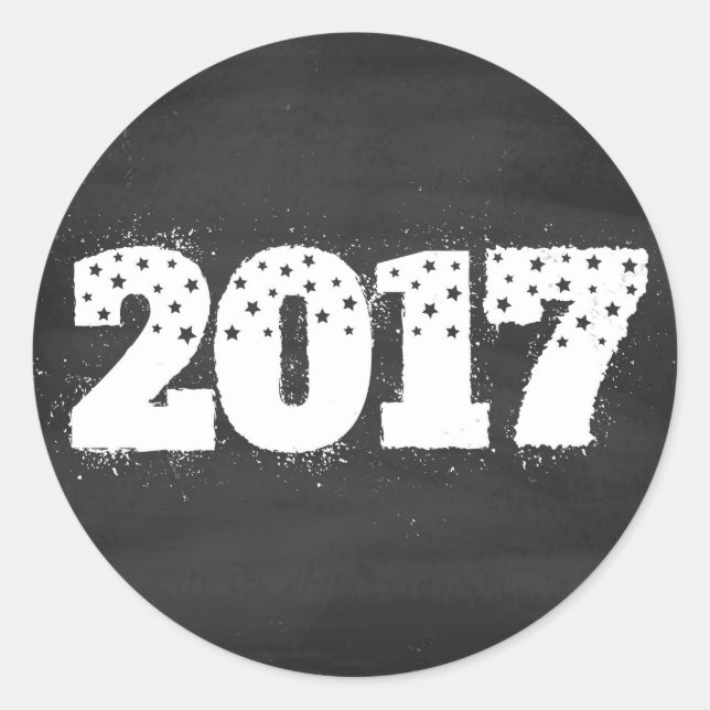 Natais vintages adesivo 2017 no conselho do giz (Frente)