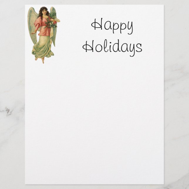 Natais vintages, Anjo Vitoriano Antiquado (Frente)