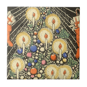 Natais vintages, Árvore com Velas e Estrela