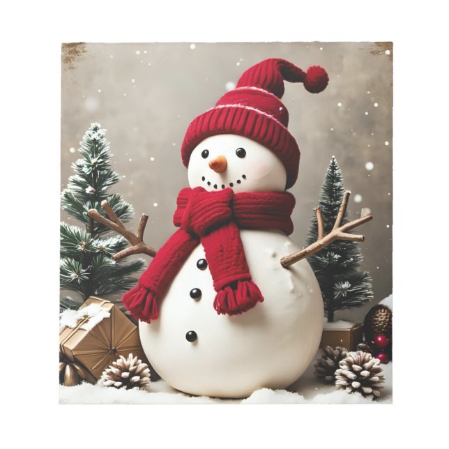 Natais vintages - Bloco de notas (Frente)