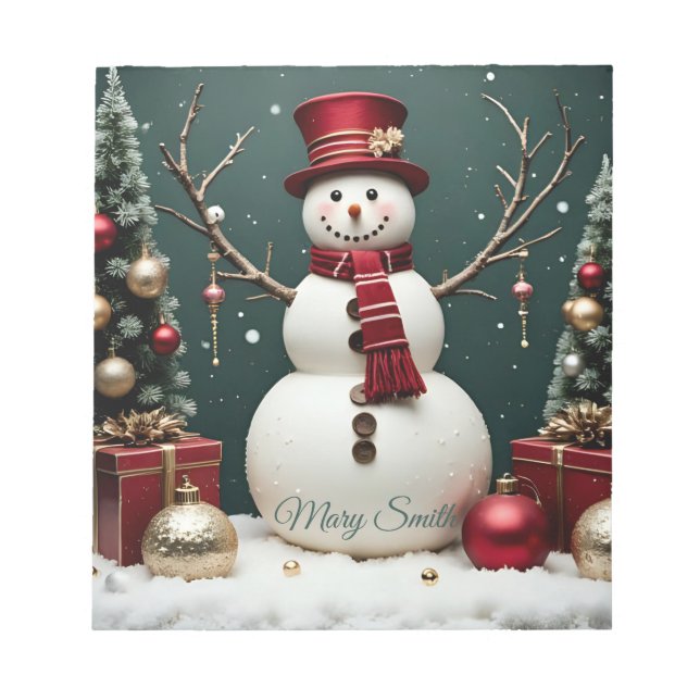 Natais vintages - Bloco de notas (Frente)