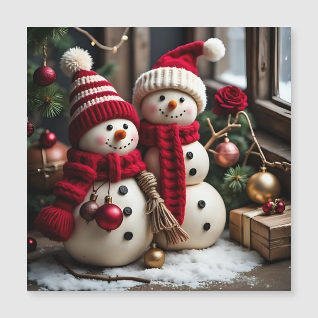 Natais vintages - Cartão Magnético (Frente)