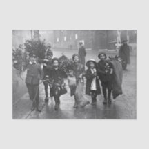 Natais vintages - CRIANÇAS DE Papel Tecido HOLLY 1