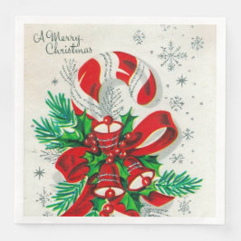 Natais vintages doces guardanapos de retro de cana