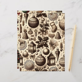 Natais vintages Ephemera Scrapbook Paper