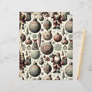 Natais vintages Ephemera Scrapbook Paper