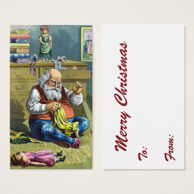 Natais vintages, Fazer de Papai Noel Bonecas (Frente & Verso)