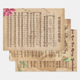 natais vintages Folhas de Papel de Moldagem de Mús