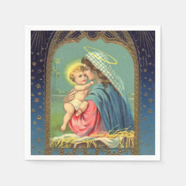 Natais vintages guardanapos de papel para a cena d