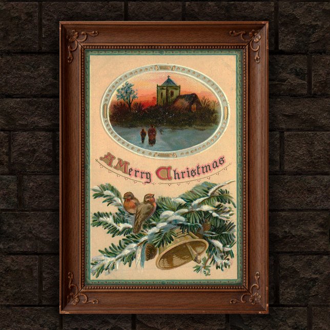 natais vintages Holly Poster Art 1910 (Criador carregado)