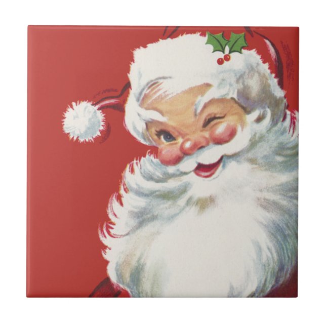 Natais vintages, Jolly Santa Claus Winking (Frente)