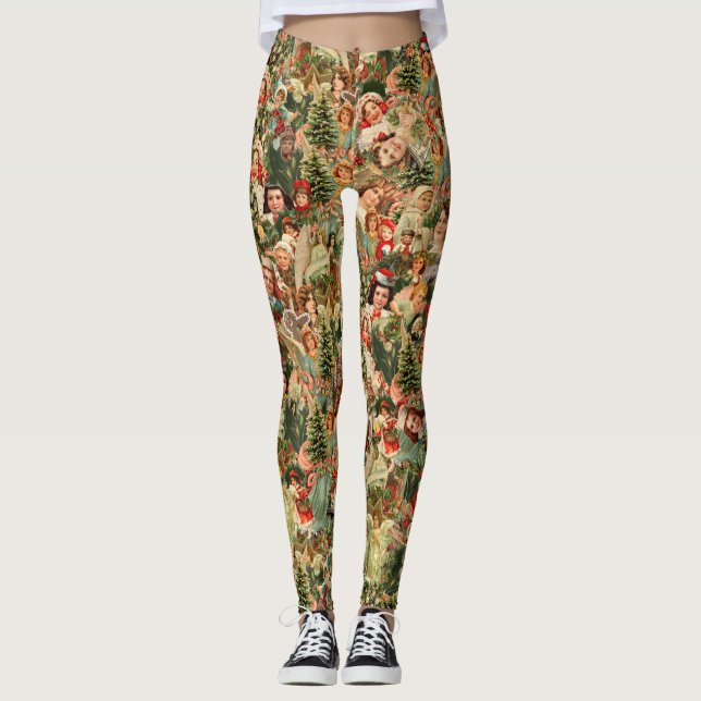 Natais vintages Leggings (Frente)