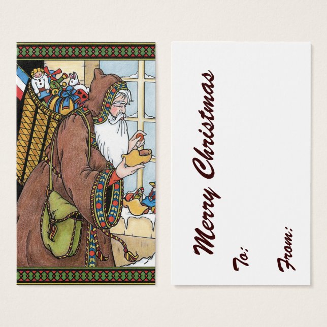 Natais vintages, Noel Toys Clogs Calçados (Frente & Verso)