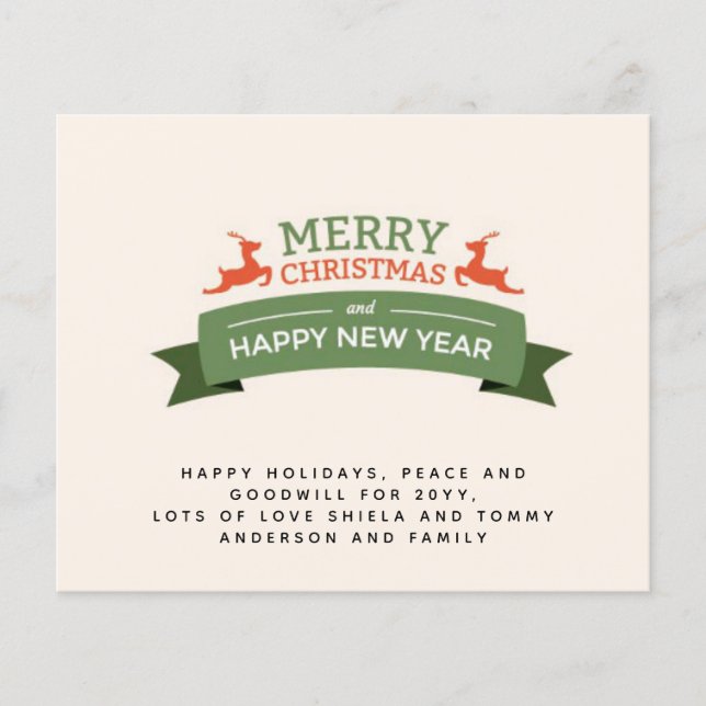 Natais vintages Orçamentários Convidam Carta (Frente)