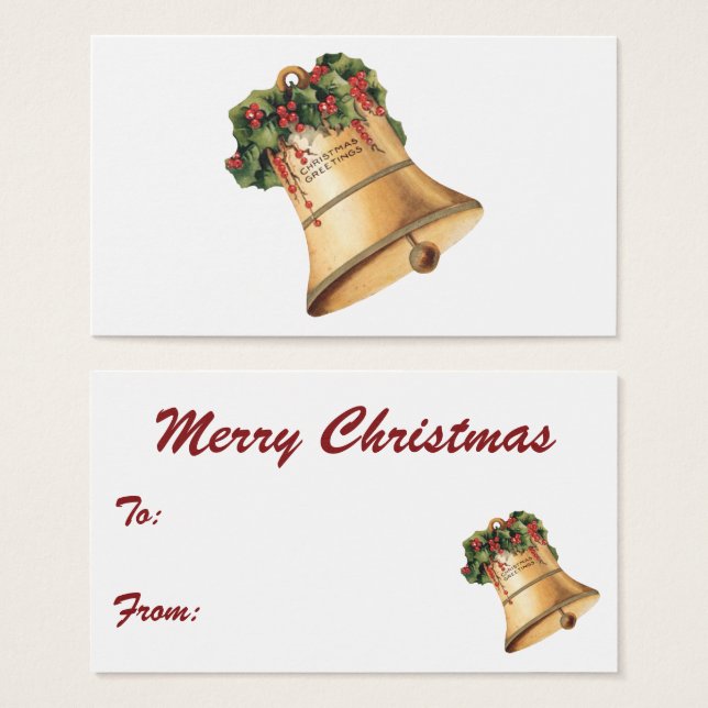 Natais vintages Ouros, saudações da temporada (Frente & Verso)