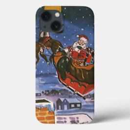 Natais vintages Papai Noel Voando Sua Altura