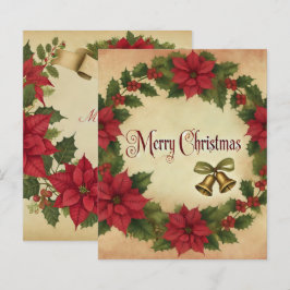 Natais vintages Poinsettia Wreath Scrapbook