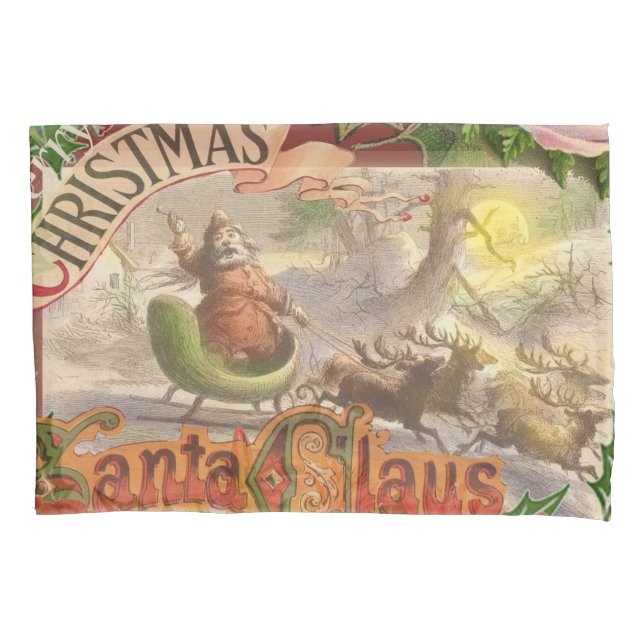 Natais vintages Santa Claus Sleigh (Frente)