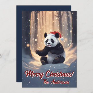 Natal 9 Panda, Feriados Felizes, Cartão de Natal