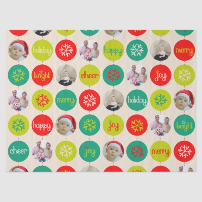 Natal adicione seu próprio papel de tecido de foto (Frente )