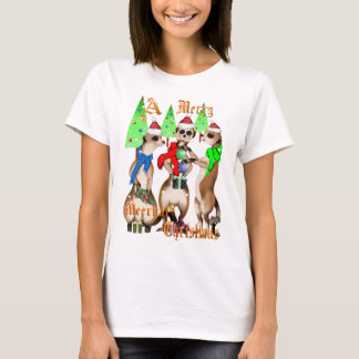 Natal alegre de Meerkat e camisas da neve