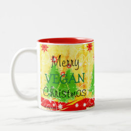 Natal alegre do Vegan, caneca do Natal para o