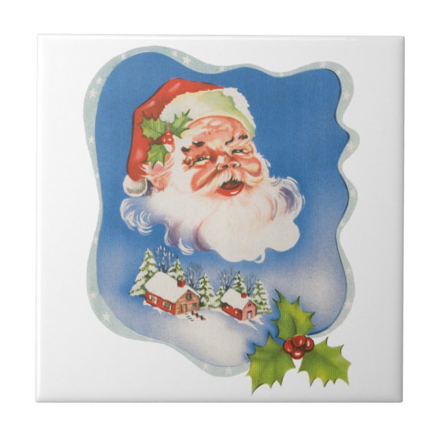 Natal Antigo, Alegre Papai Noel Retrô (Frente)